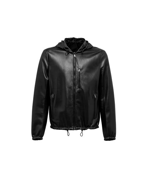 Black Reversible Nappa Leather Jacket 